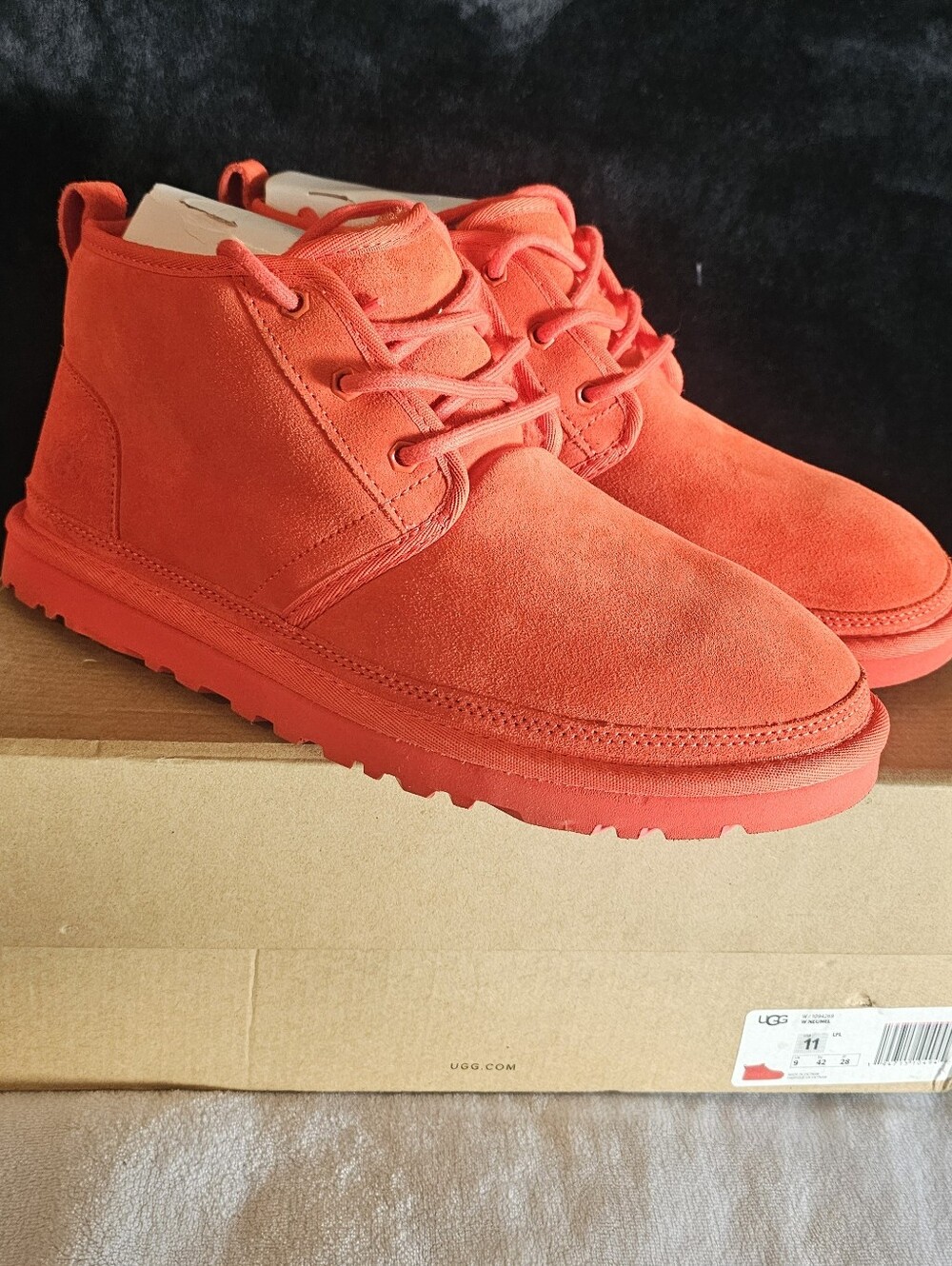 UGG Men's Chukka Boots in Bright Orange Suede- Size 11
